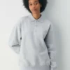 Cozy Sweatfleece Boyfriend Polo Sweatshirt Cozy Sweatfleece Boyfriend Polo Sweatshirt