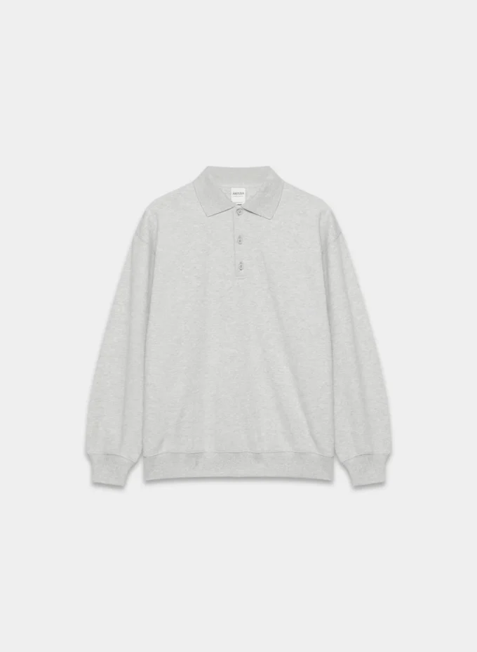 Cozy Sweatfleece Boyfriend Polo Sweatshirt Cozy Sweatfleece Boyfriend Polo Sweatshirt