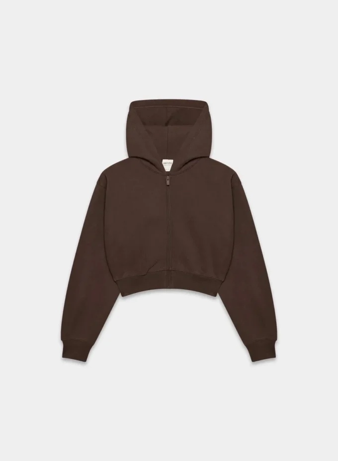 Cozy Sweatfleece Perfect Crop Zip Hoodie Cozy Sweatfleece Perfect Crop Zip Hoodie